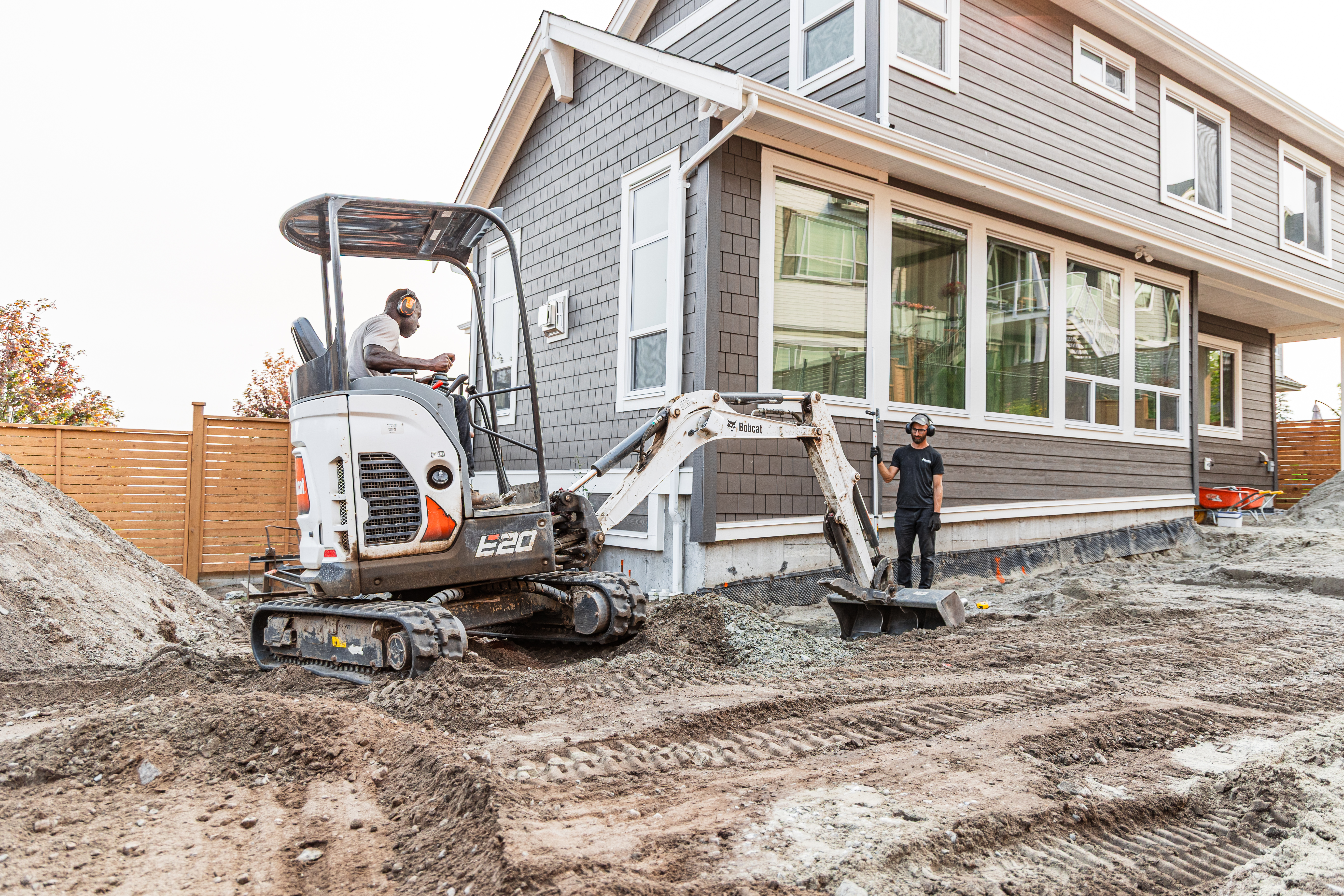 Jovak Landscape team completing a backyard installation.